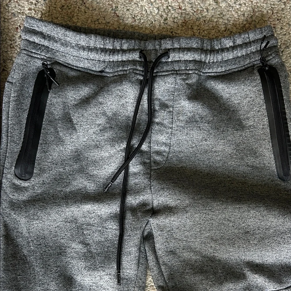 Brooklyn Cloth Mens Joggers - Cream and Gray - Picture 4 of 9
